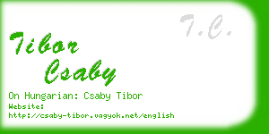 tibor csaby business card